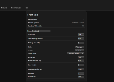 Home Assistant Smart Irrigation Zones page showing zone configuration settings